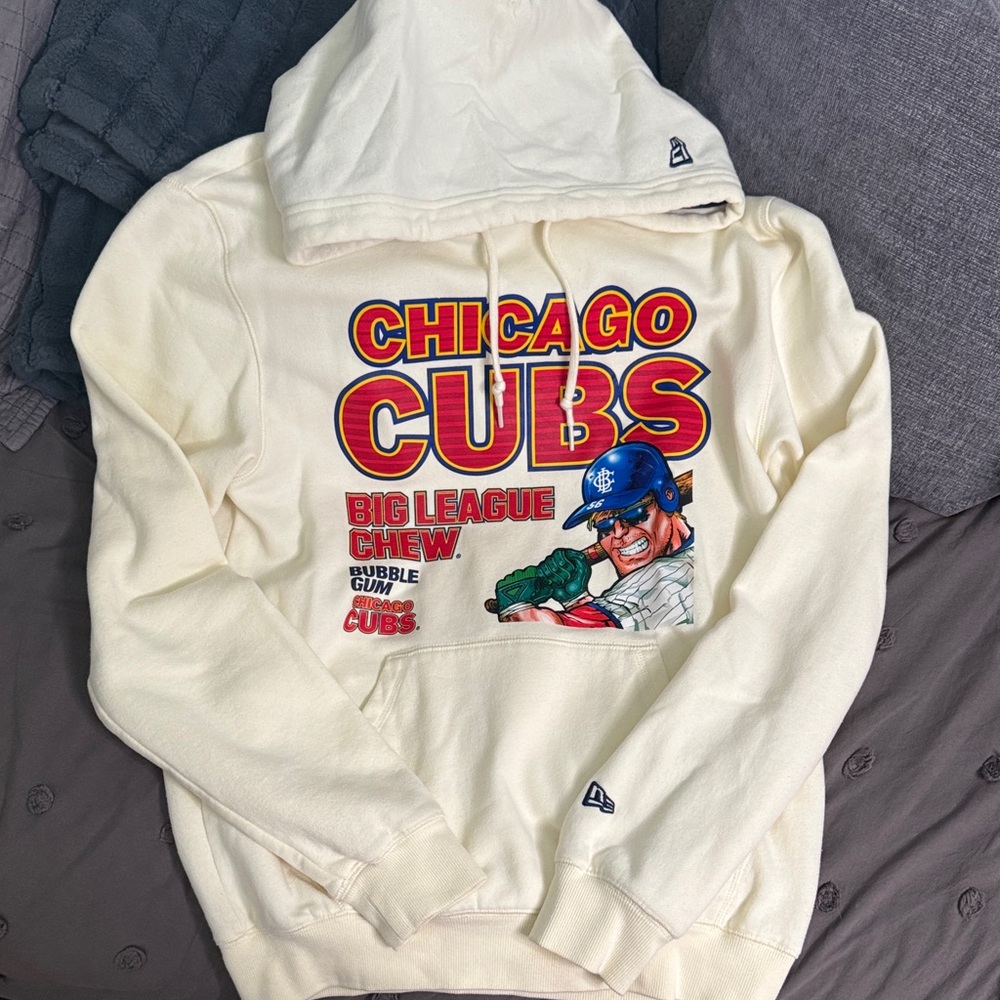 New Era Blue and White Hoodie